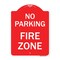 Signmission No Parking Sign No Parking Fire Zone, Red & White Aluminum Sign, 18" x 24", RW-1824-23667 A-DES-RW-1824-23667 - alternate 1